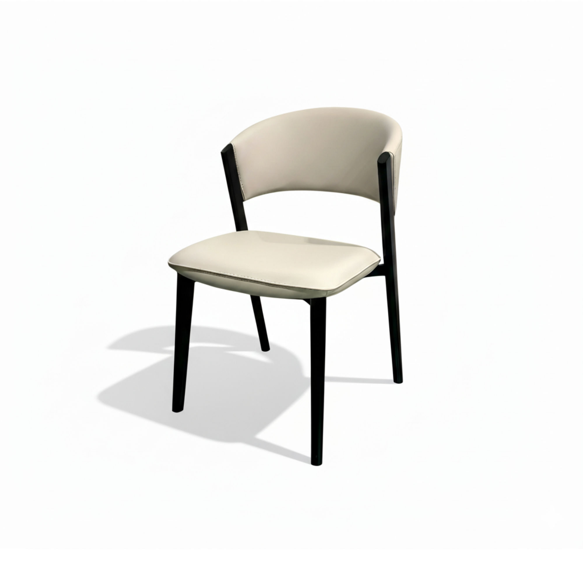 Aero Dining Chair: Taupe Leatherette